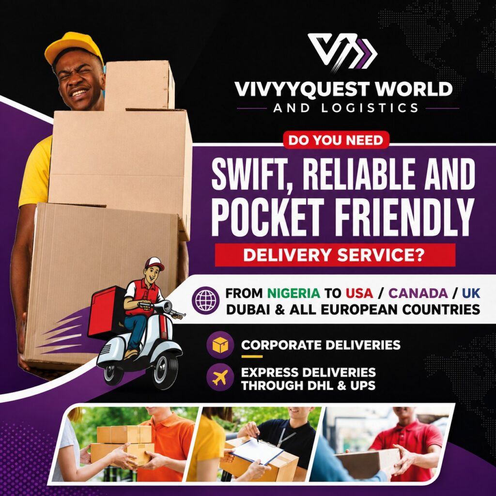 Swift, reliable and pocket-friendly delivery from Nigeria to the USA, Canada, the UK, Dubai and Europe